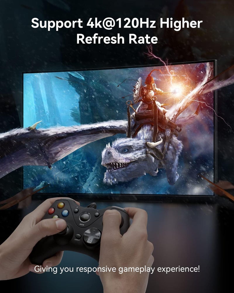 GANA HDMI 2.1 Switch, 8K HDMI Switcher Splitter Bi-Directional 2 in 1 Out, 4K@120Hz,8K@60Hz, 48Gbps Aluminum Ultra HD HDMI Hub Compatible with PS5/4,Xbox,Roku,Apple TV,Fire Stick - Image 5